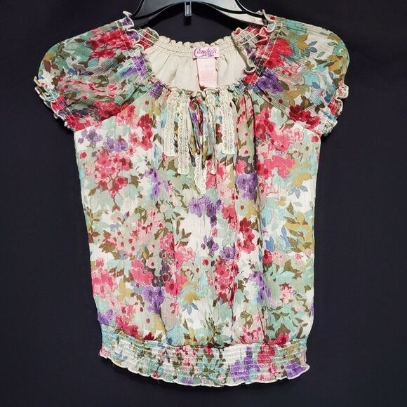 Candie's Floral Top (S) - Picture 1 of 3